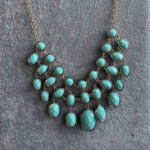 Reversible Necklace (one side aqua other is black)